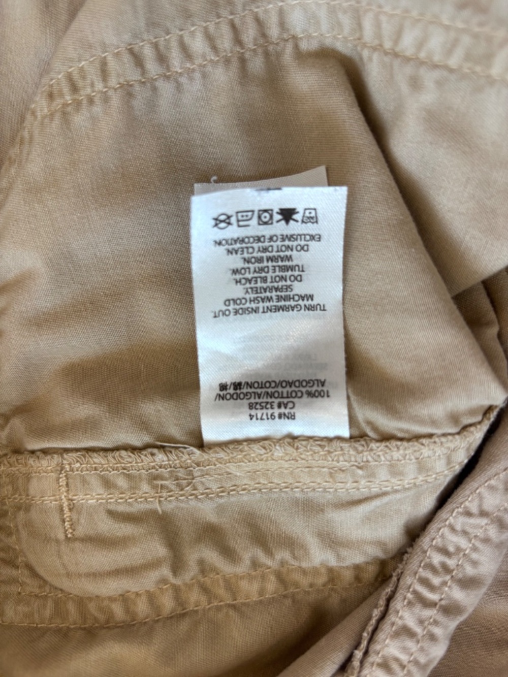 Armani Exchange Y2K Style Khaki Cargo Pants - Size 6 - Picture 16 of 16